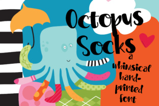 PN Octopus Socks: A Script Font for Creative Crafters