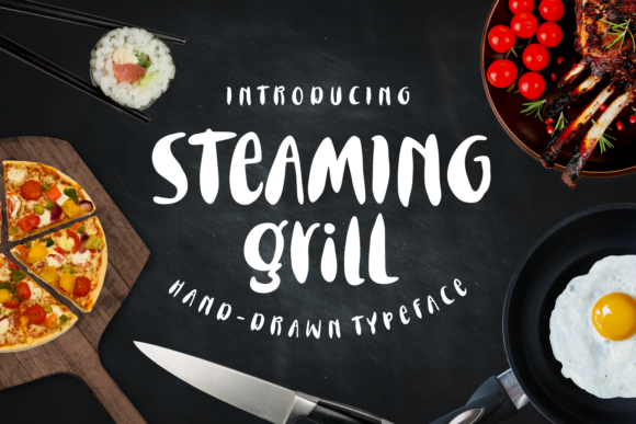 Steaming Grill: A Bold Script for Branding Projects
